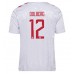 Maillot de foot Danemark Kasper Dolberg #12 Extérieur vêtements Europe 2024 Manches Courtes